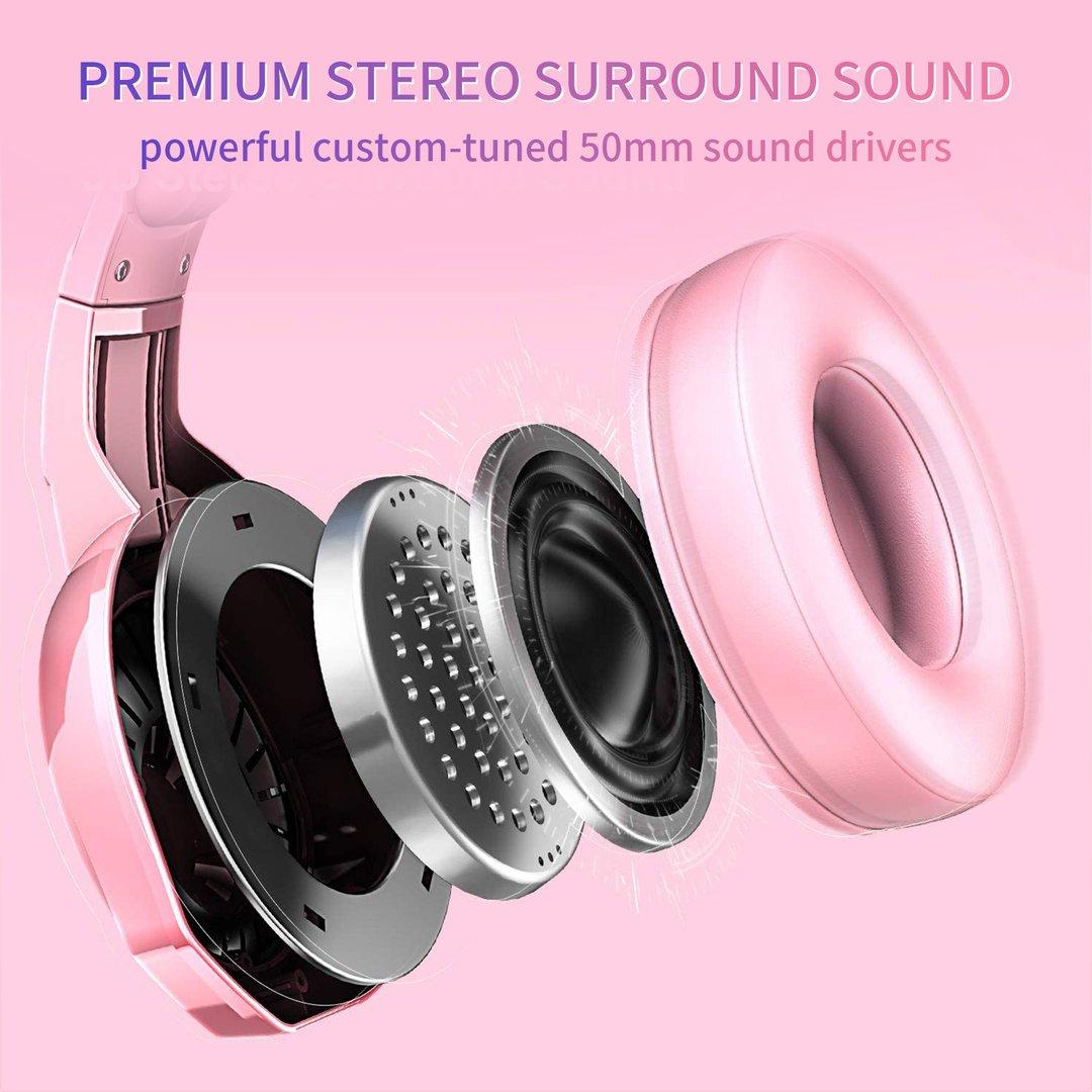 Onikuma - Headphone Gaming ONIKUMA K5 Noice Canceling Wired Pink ORIGINAL